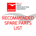 PT Range Pro & Pro Tilt Trowel Recommended Spare Parts List
